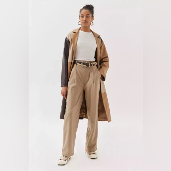 NWT Urban Outfitters Helena Trouser Pant XS Brown - Picture 2 of 6